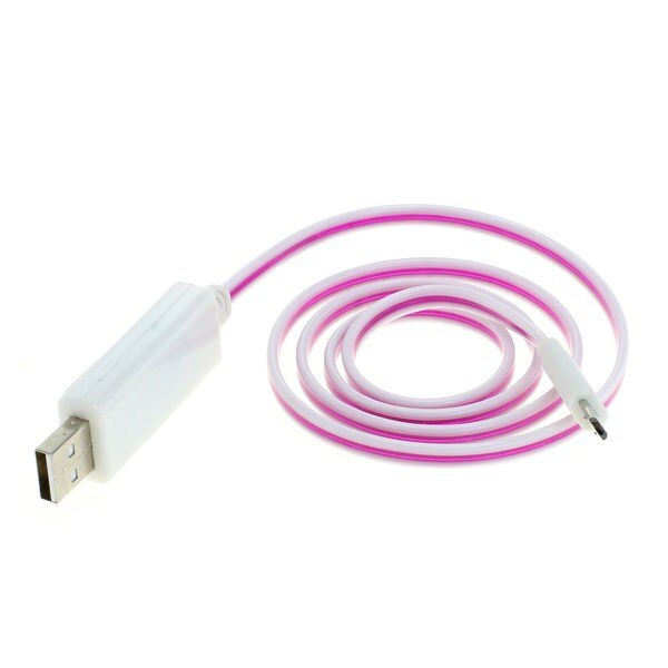 Cablu date CELLTEK Micro-USB cu lumina dinamica violet