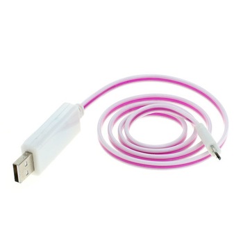 Cablu date CELLTEK Micro-USB cu lumina dinamica violet Cablu date CELLTEK Micro-USB cu lumina dinamica violet