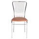 Scaun dining MF Neron, cadrul cromat, PU, aramiu