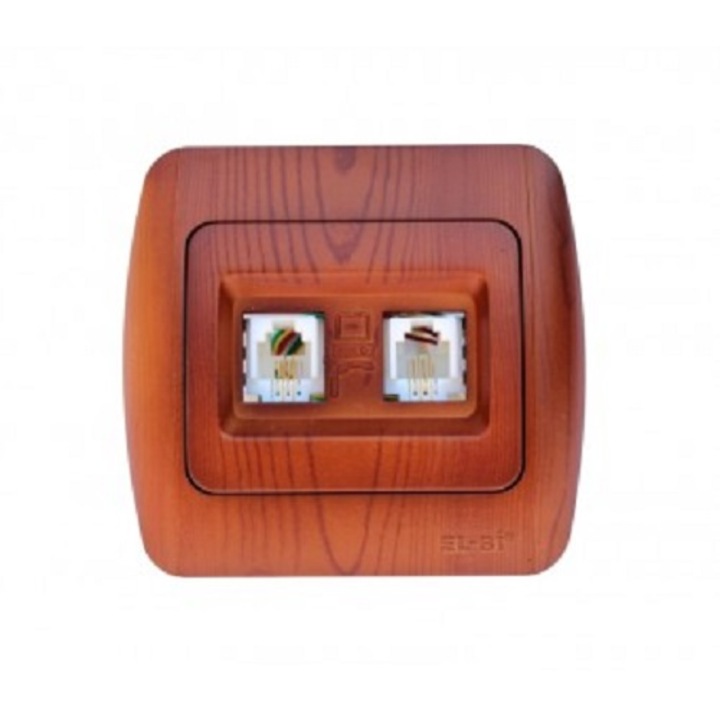 Priza telefon dubla EL-BI Zirve cires