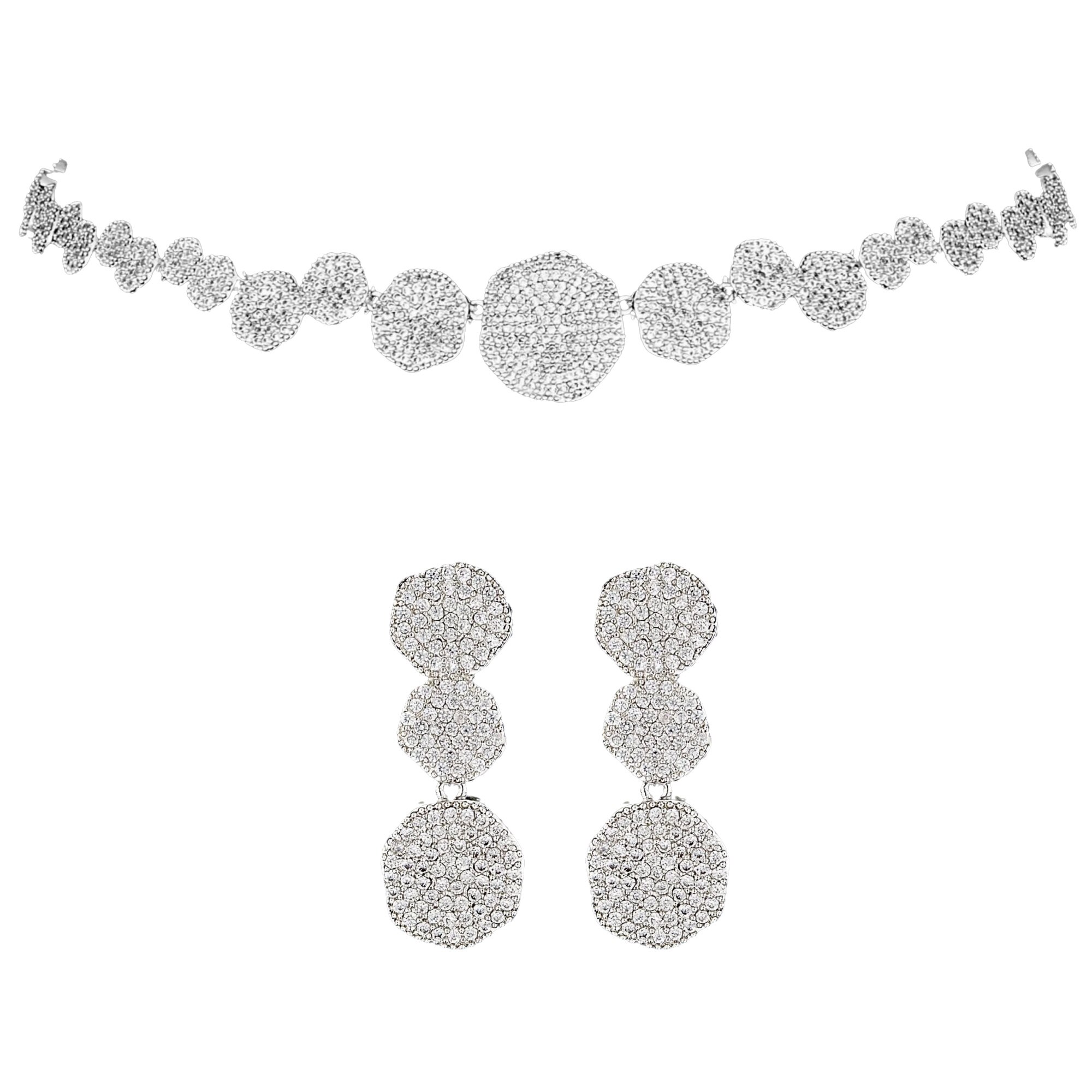 Set placat cu Aur 18K si Diamante, Anastasia Platinum