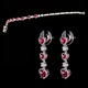 Set placat cu Aur 18K si Diamante, Calypso Platinum & Red