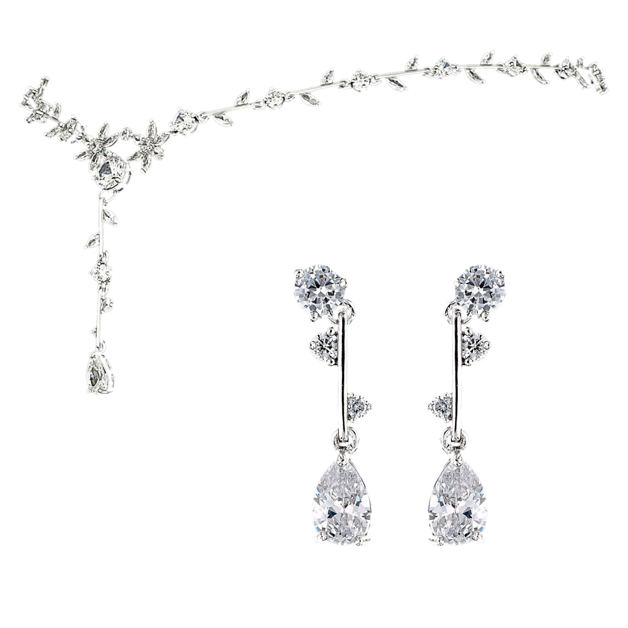 Set placat cu Aur 18K si Diamante, Damaris Platinum