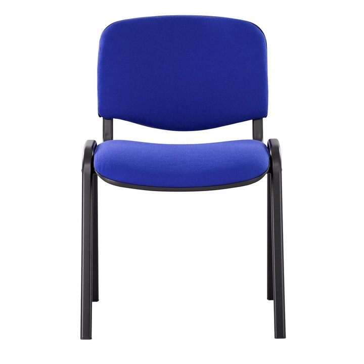 Látogatói szék OLIVIA Fekete, kék cagliari szövet