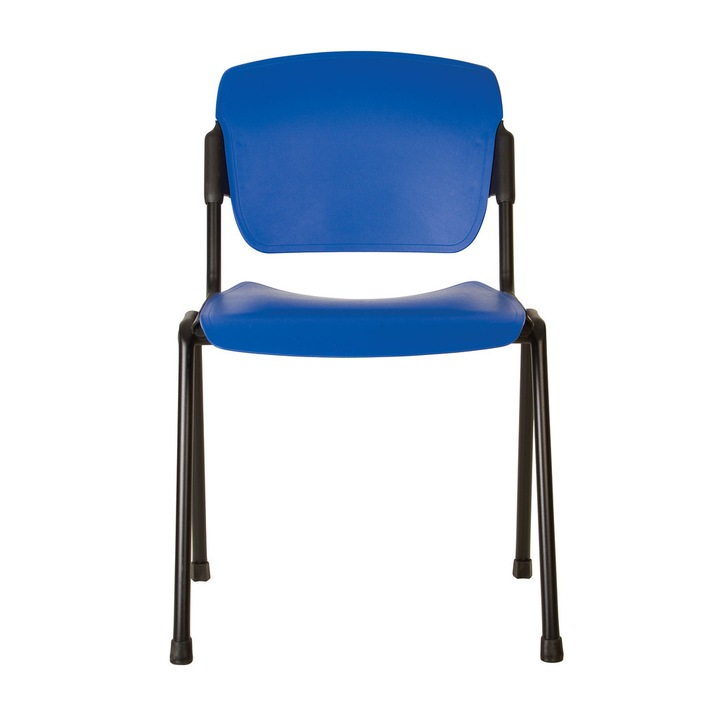 Látogatói szék DELHI Black Plast, kék