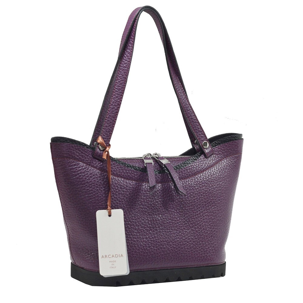 Geanta de dama Arcadia din piele naturala mov