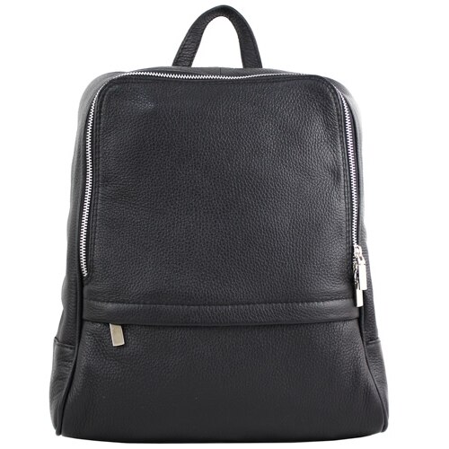 Rucsac Betta din piele naturala pentru femei, negru