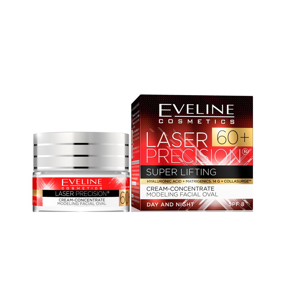 Crema de fata, Eveline Cosmetics, Laser Precision Super Lifting, SPF 8, 60+, 50 ml