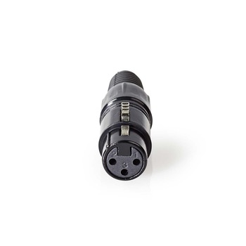 Conector XLR 3-Pin mama negru Nedis Conector XLR 3-Pin mama negru Nedis