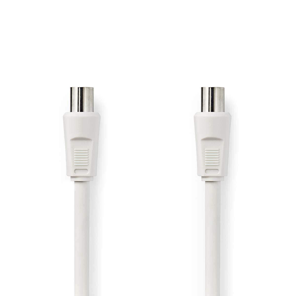 Cablu coaxial tata - coaxial mama 2m alb, Nedis