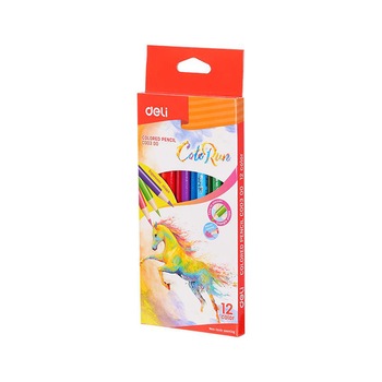 Creioane colorate 12 culori Deli ColoRun C003 00 Creioane colorate 12 culori Deli ColoRun C003 00