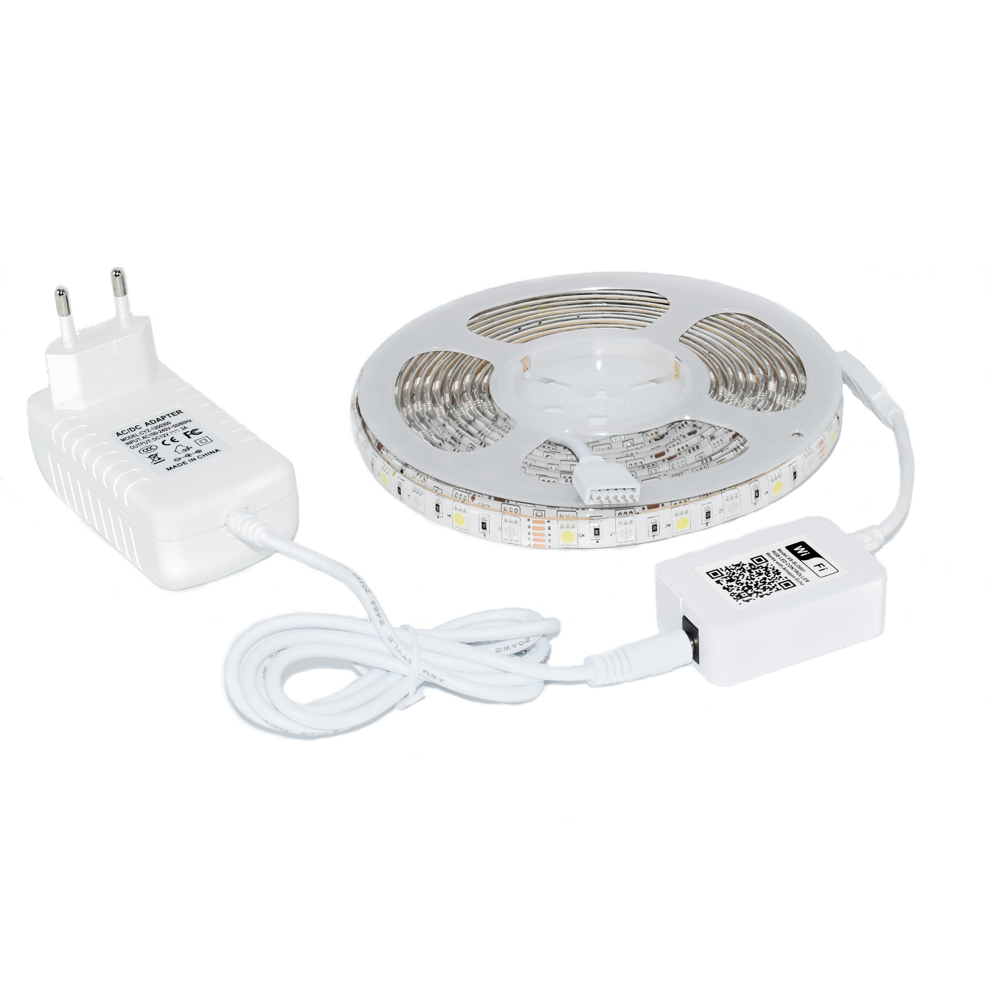 Kit Banda LED Smart WiFi Multicolora, Woox R5093, 5 metri, Smart Life APP