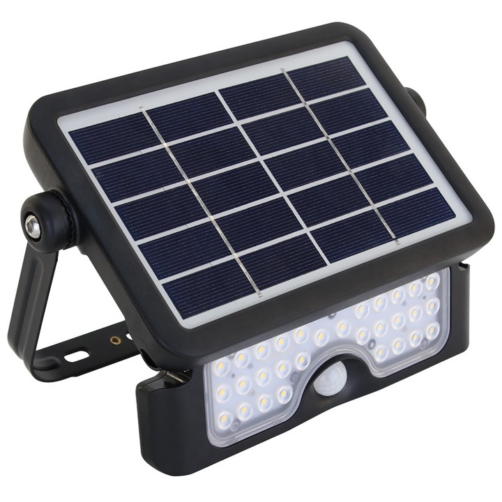 Proiector LED cu panou fotovoltaic si detector de miscare LSFL5W