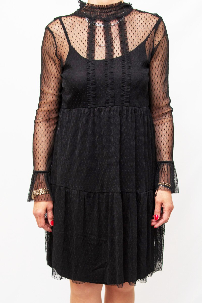 Rochie de ocazie din dantela Sisters Point,negru,XL