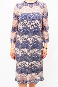 Rochie de seara din dantela Sisters Point,albastru Rochie de seara din dantela Sisters Point,albastru