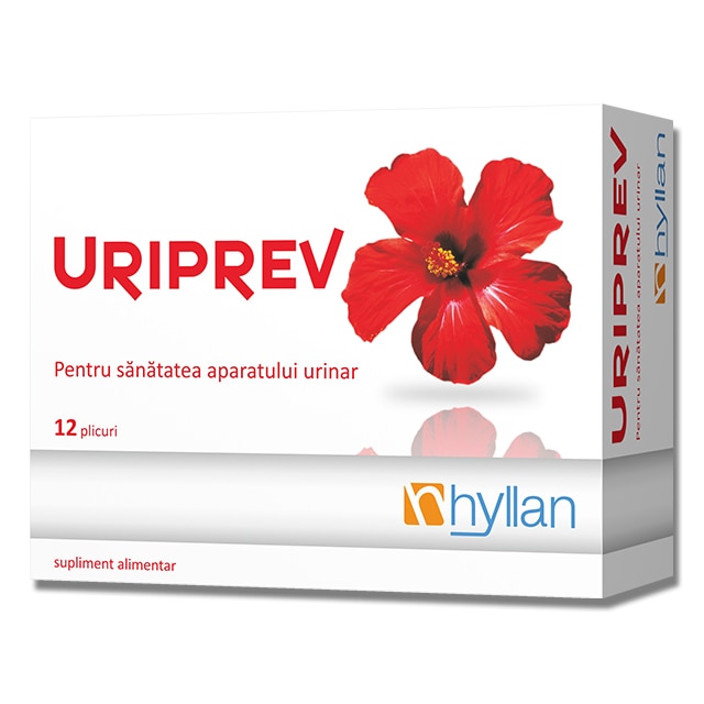 Supliment nutritiv Uriprev, pentru sanatatea aparatului urinar, 12 plicuri, Hyllan Pharma