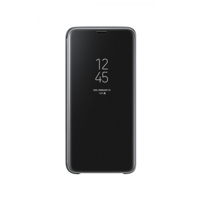 Husa Flip Cover Clear View, Samsung Galaxy A7 (2018), Negru