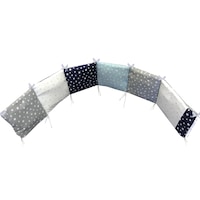 Aparatoare protectii laterale pat pufoase 120x60 cm h28cm Deseda Mix stelute albastre