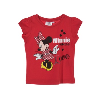 Tricou fete Disney Minnie Love, rosu, 7-8 ani, 122-128 cm Tricou fete Disney Minnie Love, rosu, 7-8 ani, 122-128 cm