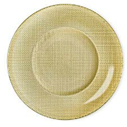 Platou sticla servit 31cm BORMIOLI ROCCO INCA METALIC GOLD