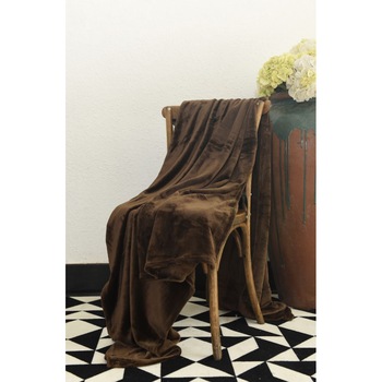 Patura-cuvertura cu 2 fete, imitatie blana Kring Solis, 200x200 cm, 300 gsm, maro Patura-cuvertura cu 2 fete, imitatie blana Kring Solis, 200x200 cm, 300 gsm, maro