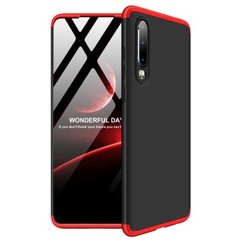 Husa de protectie 360, GKK, pentru Huawei P30, Negru/Rosu Husa de protectie 360, GKK, pentru Huawei P30, Negru/Rosu