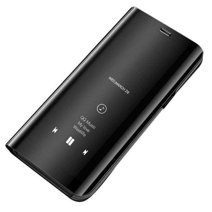 Tok Clear View Flip pénztárcafedél Xiaomi Redmi 7A telefonhoz, fekete