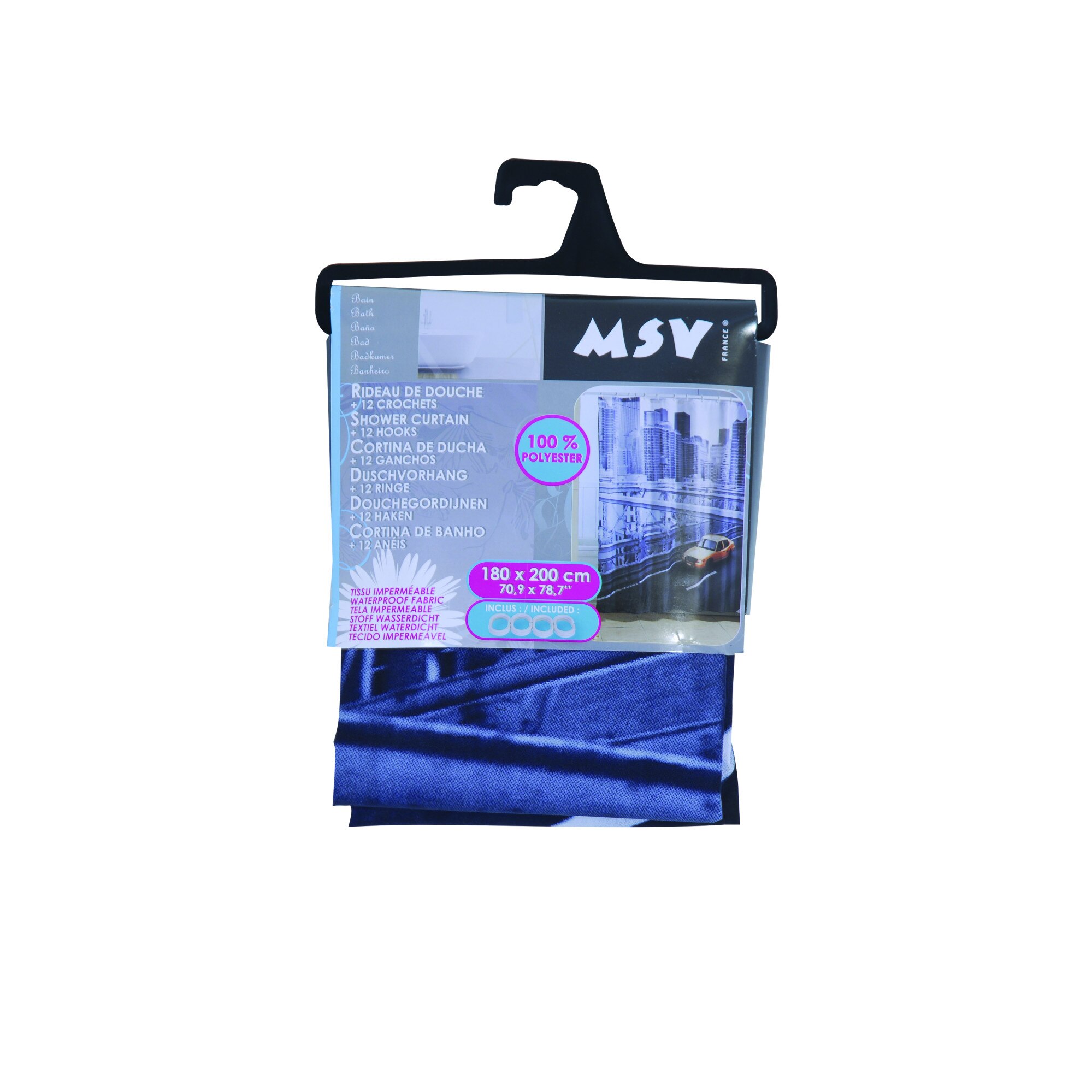 Perdea dus poliester , Msv, 180x200 cm , New York