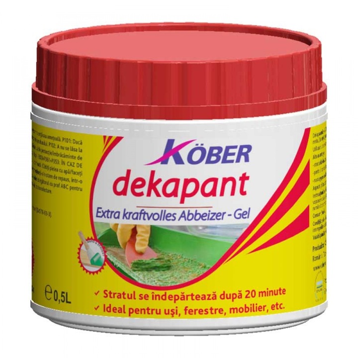 Solutie curatat vopsea Dekapant Gel 0.5 l Kober