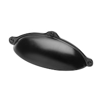 Maner scoica retro negru-mat, 99.5/64 mm, ZnAl