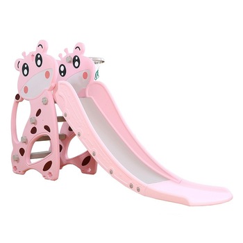 Tobogan Pentru Copii NOVOKIDS™ Giraffe , Pentru Interior si Exterior, 185 centimetri panta alunecare, Maxim 50 Kg, Cos de baschet inclus , Girafa , Roz Tobogan Pentru Copii NOVOKIDS™ Giraffe , Pentru Interior si Exterior, 185 centimetri panta alunecare, Maxim 50 Kg, Cos de baschet inclus , Girafa , Roz