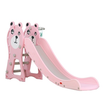 Tobogan Pentru Copii NOVOKIDS™ Pooh Bear , Pentru Interior si Exterior, 185 centimetri panta alunecare, Maxim 50 Kg, Cos de baschet inclus , Ursulet , Roz Tobogan Pentru Copii NOVOKIDS™ Pooh Bear , Pentru Interior si Exterior, 185 centimetri panta alunecare, Maxim 50 Kg, Cos de baschet inclus , Ursulet , Roz