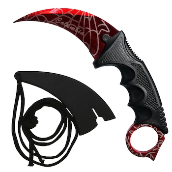 Cutit Briceag Karambit CS:GO, rosu,red, plus teaca si snur Cutit Briceag Karambit CS:GO, rosu,red, plus teaca si snur