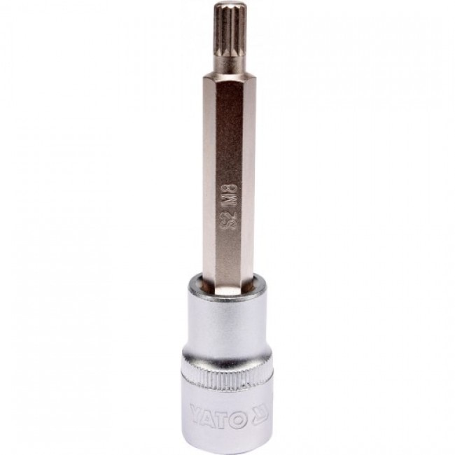 Bit Spline cu Adaptor 1/2, M8, 100MM YT-04352