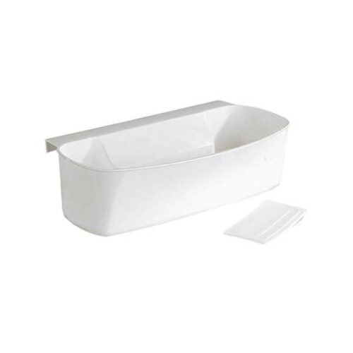 Recipient pentru colectare resturi menajere Wenko, Alb, 32.5 x 17.5 x 9 cm