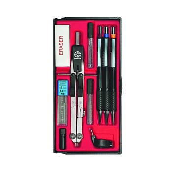Set compas Ecobra Speedmaster 10 piese pentru profesionisti si studenti Set compas Ecobra Speedmaster 10 piese pentru profesionisti si studenti