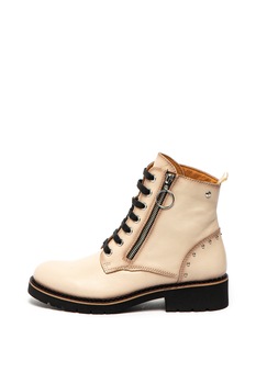 Pikolinos, Ghete de piele cu tinte Vicar, Crem/Violet prafuit, 38 Pikolinos, Ghete de piele cu tinte Vicar, Crem/Violet prafuit, 38