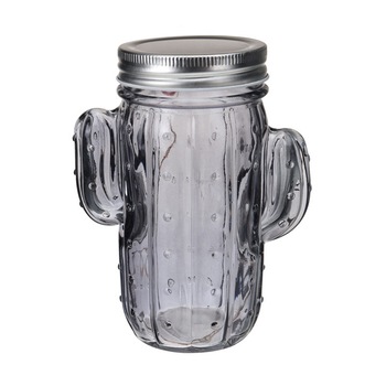 Felinar cu LED, forma cactus, albastru,14,5x11 cm Felinar cu LED, forma cactus, albastru,14,5x11 cm