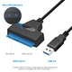 USB кабел с адаптер SATA 3, Ugreen, конвертира и прехвърля данни от SATA 3 към USB 3 за HDD 2.5 или SSD 2.5, 6 Gbps с UASP