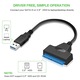 USB кабел с адаптер SATA 3, Ugreen, конвертира и прехвърля данни от SATA 3 към USB 3 за HDD 2.5 или SSD 2.5, 6 Gbps с UASP