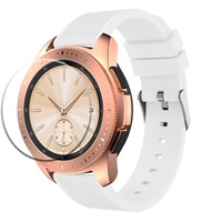 curea silicon zafit 20mm  sticla protectie bratara compatibila cu smartwatch samsung galaxy watch 42mm diagonala huawei watch gt 2 42mm alb cs01 imagen 48_0_
0