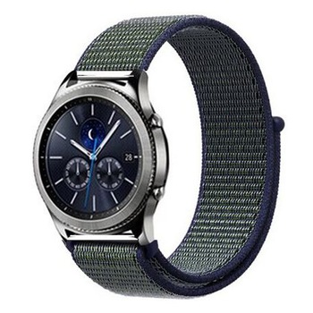 Curea ceas Smartwatch Samsung Gear S3, iUni 22 mm Soft Nylon Sport, Navy Blue - Green Curea ceas Smartwatch Samsung Gear S3, iUni 22 mm Soft Nylon Sport, Navy Blue - Green