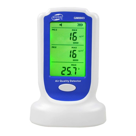 Aparat de masurat calitatea aerului Benetech, PM10 si PM2.5, detecteaza nivelul particulelor in suspensie, GM8803