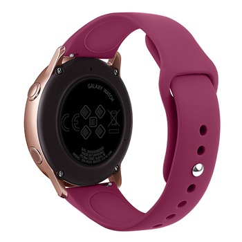 Curea Aha Style pentru Samsung Gear Sport S4/Galaxy Watch 42 mm/Galaxy Active, 20 mm, Clasic Silicon, Wine Red Curea Aha Style pentru Samsung Gear Sport S4/Galaxy Watch 42 mm/Galaxy Active, 20 mm, Clasic Silicon, Wine Red