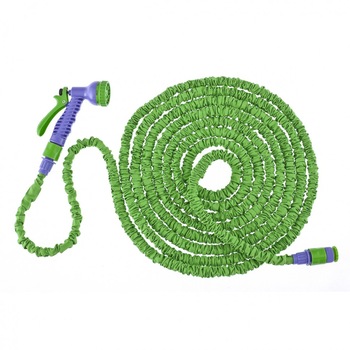 Set de stropit cu furtun rezistent 20m, pistol cu 7 pozitii de reglare jet si conector // PALISAD Set de stropit cu furtun rezistent 20m, pistol cu 7 pozitii de reglare jet si conector // PALISAD
