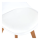 Set 4 scaune dining/bucatarie Kring Havana, lemn/PP, perna sezut, Alb