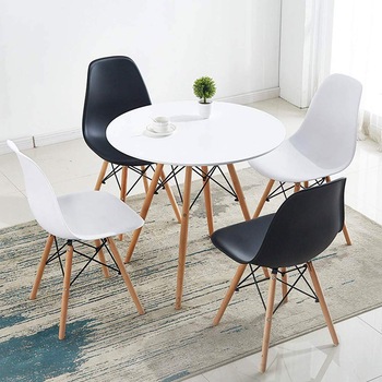 Masa dining / bucatarie Kring Kai, cu blat rotund, 80x72 cm, PP, Alb Masa dining / bucatarie Kring Kai, cu blat rotund, 80x72 cm, PP, Alb