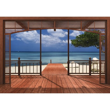 Fototapet terasa El Paradiso Komar 8-101 Albastru/Maro 388 X 270cm ( LxI ) Fototapet terasa El Paradiso Komar 8-101 Albastru/Maro 388 X 270cm ( LxI )