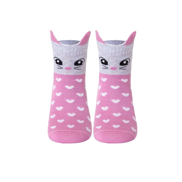 Sosete haioase din bumbac, Conte Kids Tip-Top, Roz