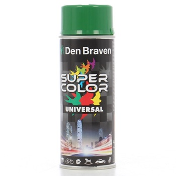 Spray vopsea, Den Braven Super Color, verde, interior / exterior, 400 ml Spray vopsea, Den Braven Super Color, verde, interior / exterior, 400 ml